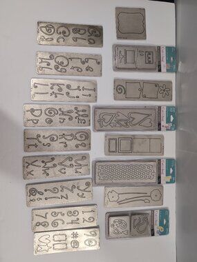 Provo Craft Cuttlebug Set Of 19 Metal Cutting Dies Scrapbooking Cards Alphabet